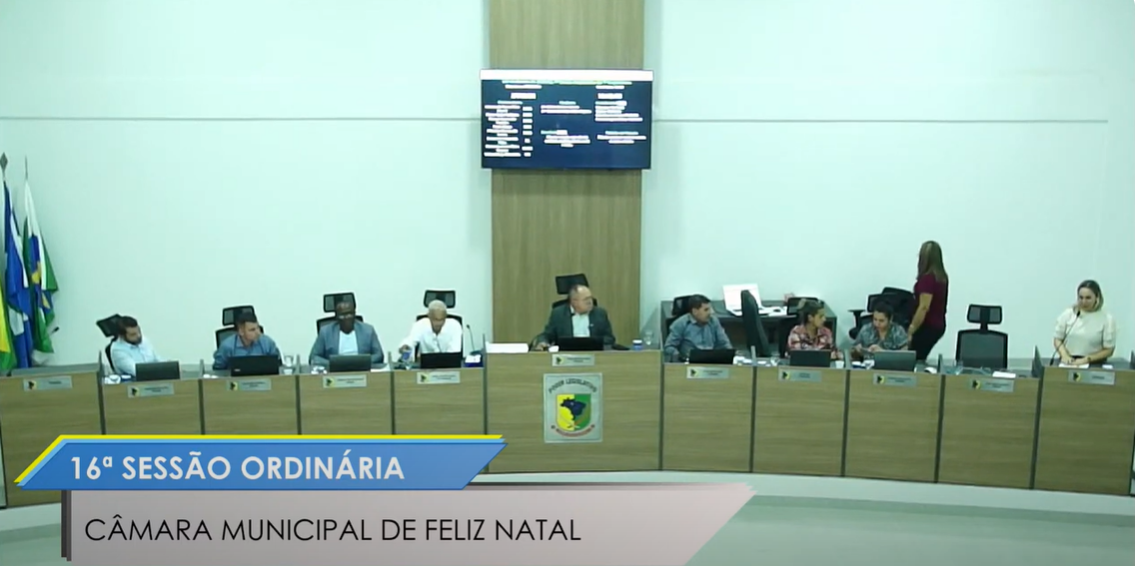 Com seis matérias em pauta Câmara Municipal de Feliz Natal realiza 16ª Sessão Ordinária de 2024.