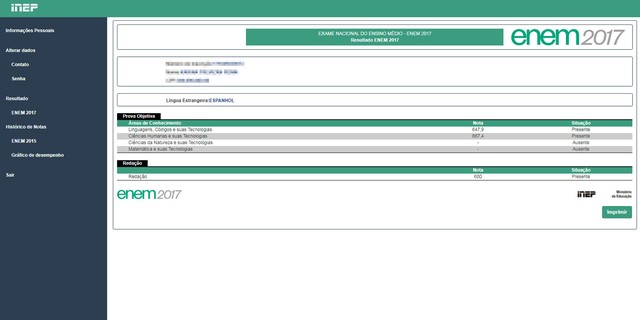 Nota do Enem 2017 é divulgada