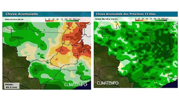 Semana será de muita chuva no Centro-Oeste